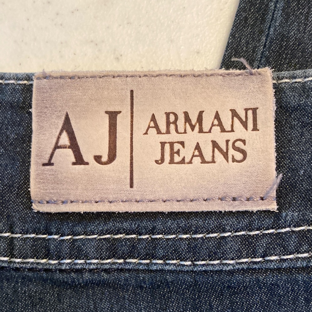 Armani Jeans Women's Dark Indigo Straight Leg Denim - Picture 2 of 10